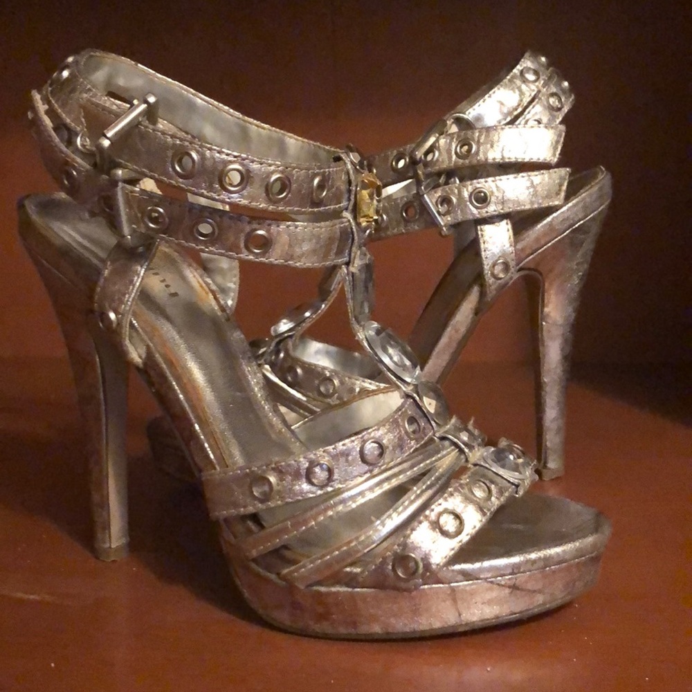Silver High Heels
